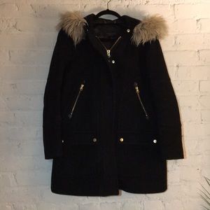 J. Crew Women’s Wool Coat w/ Faux Fur